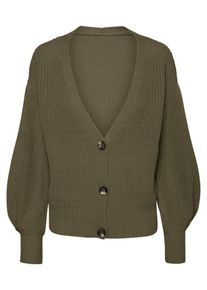 Pieces, Damen Strickjacke, Oliv
