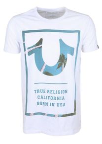 True Religion, Herren T-Shirt, Mischfarben / Weiß