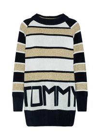 Tommy Hilfiger, Damen Pullover, Navy / Gold / Offwhite