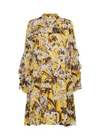 Replay, Damen Kleid, Gelb / Weiß