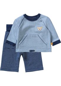Steiff Collection, Set Baby Sweatshirt und Softbundhose für Jungen, Dunkelblau