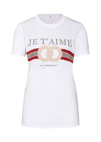 Missguided, Damen Shirt 'JE T AIME GRAPHIC OVERSIZED TSHIRT', Weiß
