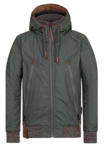 Naketano, Herren Jacke 'Old Boy', Greige / Grasgrün