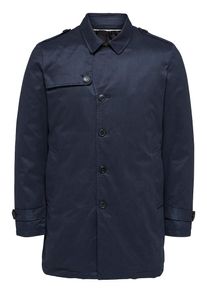 Selected Homme, Herren Klassischer Trenchcoat, Dunkelblau