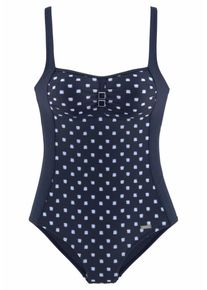 Lascana, Damen Badeanzug, Navy / Wei&szlig;