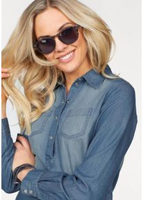 Arizona, Damen Jeansbluse, Blue Denim