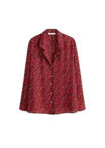 Violeta by Mango, Damen Bluse, Rubinrot / Schwarz / Wei&szlig;