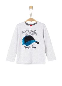 s.Oliver Junior, Longsleeve, Himmelblau / Hellgrau / Schwarz / Schwarzmeliert