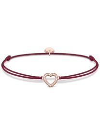 Thomas Sabo, Damen Armband Little Secret 'Herz', Rosegold / Rot