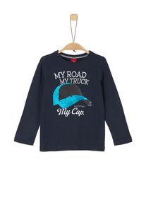 s.Oliver Junior, Longsleeve, Kobaltblau / Neonblau / Grau / Schwarz
