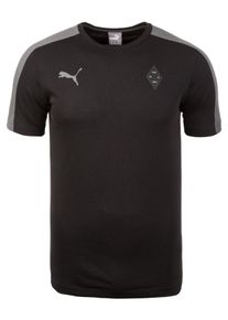 Puma, Herren T-Shirt 'Borussia Mönchengladbach Triple Black', Grau / Schwarz