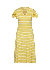 Esprit, Damen Kleid, Gelb / Weiß