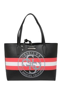 Guess, Damen Shopper 'BOBBI INSIDE OUT TOTE', Rot / Schwarz / Weiß