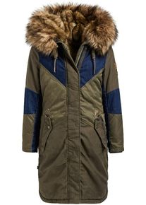 Khujo, Damen Mantel 'Meryem2', Navy / Khaki