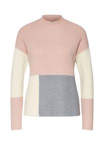 Jacqueline de Yong, Damen Pullover 'Sanne', Grau / Rosa / Wei&szlig;
