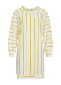 Object, Damen Kleid, Gelb / Weiß