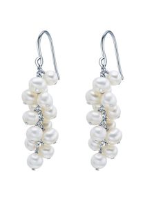 Valero Pearls, Damen Silber-Ohrhänger mit Süßwasser-Zuchtperlen, Silber