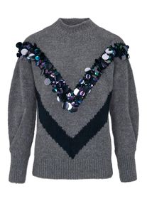 Heine, Damen Pullover, Navy / Dunkelgrau