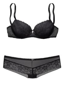 Vivance, Damen Set: Push-up-BH und Panty, Schwarz