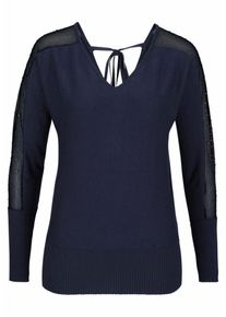 Melrose, Damen V-Ausschnitt-Pullover, Nachtblau