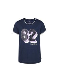 WE Fashion, Mädchen T-Shirt 'LINN', Blau / Weiß