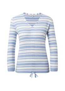 Tom Tailor, Damen Pullover, Hellblau / Weiß