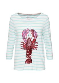 LIEBLINGSSTÜCK LIEBLINGSSTÜCK, Damen Shirt 'DoreenL', Türkis / Pink / Offwhite