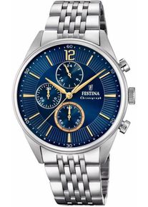 Festina, Herren Chronograph 'F20285/3', Marine / Silber