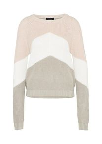 Object, Damen Strickpullover 'GRAPH', Grau / Rosa / Wei&szlig;