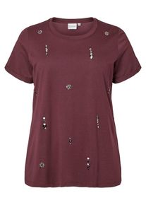 JUNAROSE, Damen T-Shirt, Weinrot