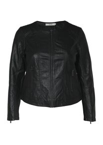 ZIZZI, Damen Jacke 'Imitated leather jacket', Schwarz