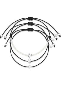 Glanzstücke München Glanzstücke München, Damen Armband, Schwarz / Silber