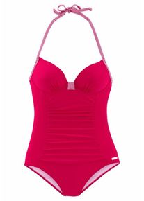 Lascana, Damen B&uuml;gel-Badeanzug, Pink / Wei&szlig;