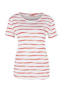 TRIANGLE, Damen Ringelshirt, Rot / Wei&szlig;