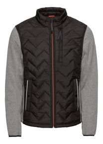 Tom Tailor, Herren Jacke 'hybrid jacket', Grau / Schwarz