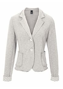 Heine, Damen Sweatblazer mit offenen Kanten, Grau