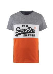 Superdry, Herren T-Shirt, Grau / Dunkelorange / Schwarz / Weiß