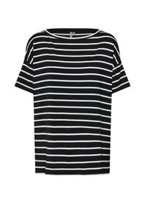 Banana Republic, Damen Shirt 'SS SOFT STRETCH RELAXED BOATNECK TEE SOSLIDS', Schwarz / Weiß