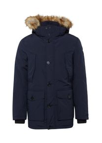 Tom Tailor, Herren Winterjacke, Beige / Dunkelblau / Braun