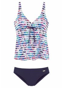 Sunseeker, Damen Tankini, Hellblau / Pink / Wei&szlig;