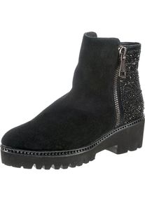Alma en Pena, Damen Stiefeletten, Schwarz / Silber