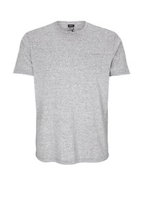 s.Oliver BLACK LABEL, Herren Meliertes Shirt, Hellgrau