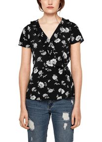 s.Oliver RED LABEL, Damen Bluse, Schwarz / Weiß