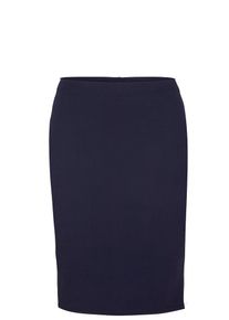 s.Oliver BLACK LABEL, Damen Stretchrock mit weißen Streifen, Nachtblau