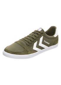 Hummel, Herren Sneaker 'Slimmer Stadil', Khaki / Wei&szlig;
