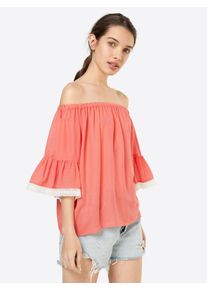 Jacqueline de Yong, Damen Bluse 'CAYENNE SMOCK', Melone / Weiß
