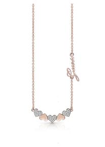 Guess, Damen HALSKETTE 'HEART BOUQUET', Rosegold / Silber