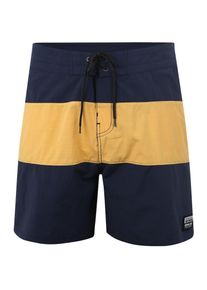 Rip Curl, Herren Badeshorts 'RETRO PANELED 17''', Blau / Goldgelb