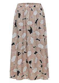 Selected Femme, Damen Midirock, Dunkelbeige / Schwarz