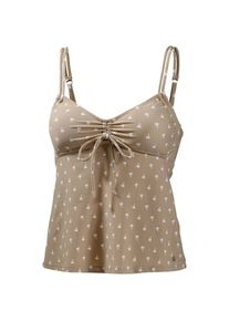 Maui Wowie, Damen Tankini, Dunkelbeige / Wei&szlig;